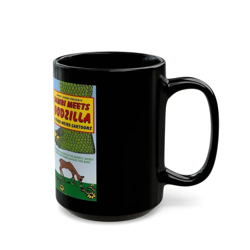 BAMBI MEETS GODZILLA AND OTHER WEIRD CARTOONS (VHS COVER) - Black Coffee Mug - Go Mug Yourself