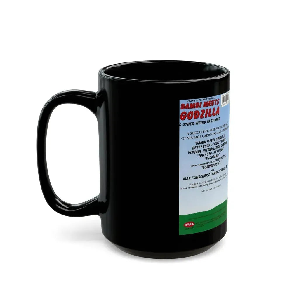 BAMBI MEETS GODZILLA AND OTHER WEIRD CARTOONS (VHS COVER) - Black Coffee Mug - Go Mug Yourself