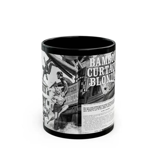 Bamboo Curtain Blonde, For Men Only, February 1966 - Black Coffee Mug 11oz - Go Mug Yourself