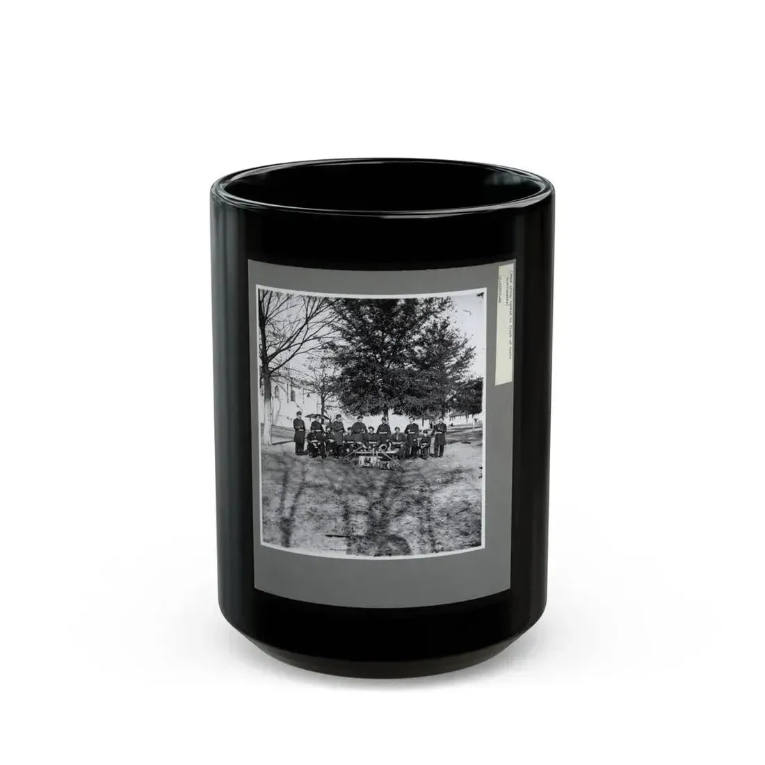 Band Group Seated Behind Their Instruments (U.S. Civil War) Black Coffee Mug 15oz - Go Mug Yourself