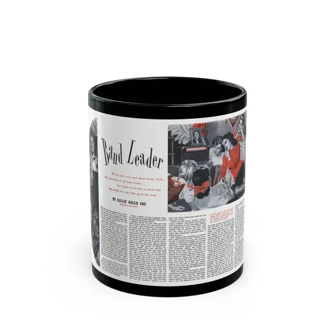 Band Leader, Cosmopolitan, January 1944 - Black Coffee Mug 11oz - Go Mug Yourself