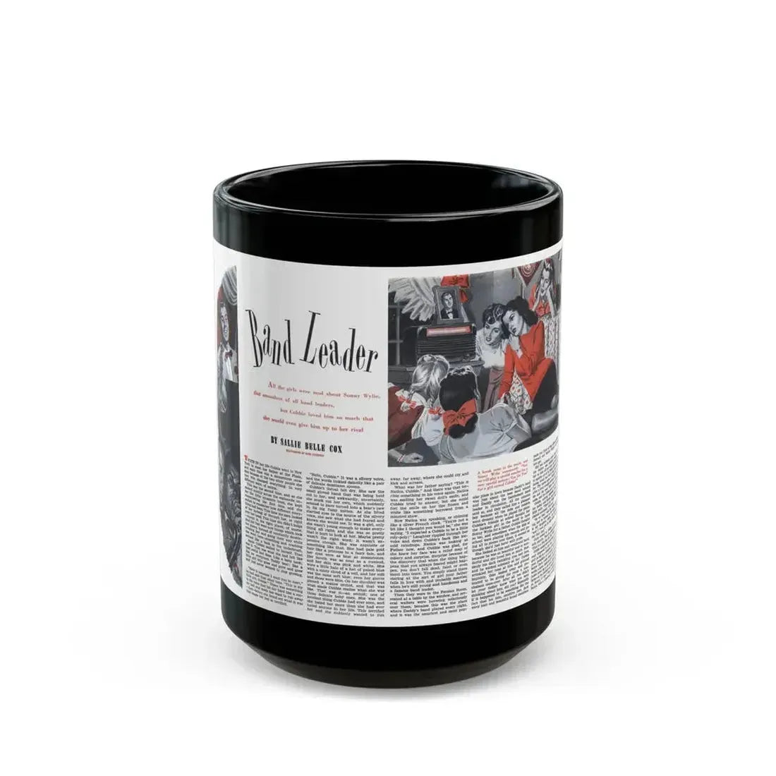 Band Leader, Cosmopolitan, January 1944 - Black Coffee Mug 15oz - Go Mug Yourself
