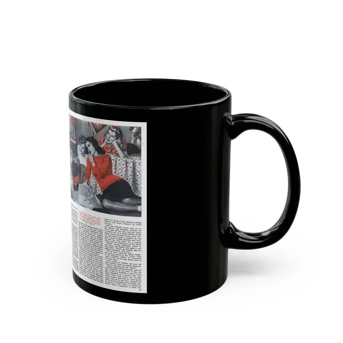 Band Leader, Cosmopolitan, January 1944 - Black Coffee Mug - Go Mug Yourself