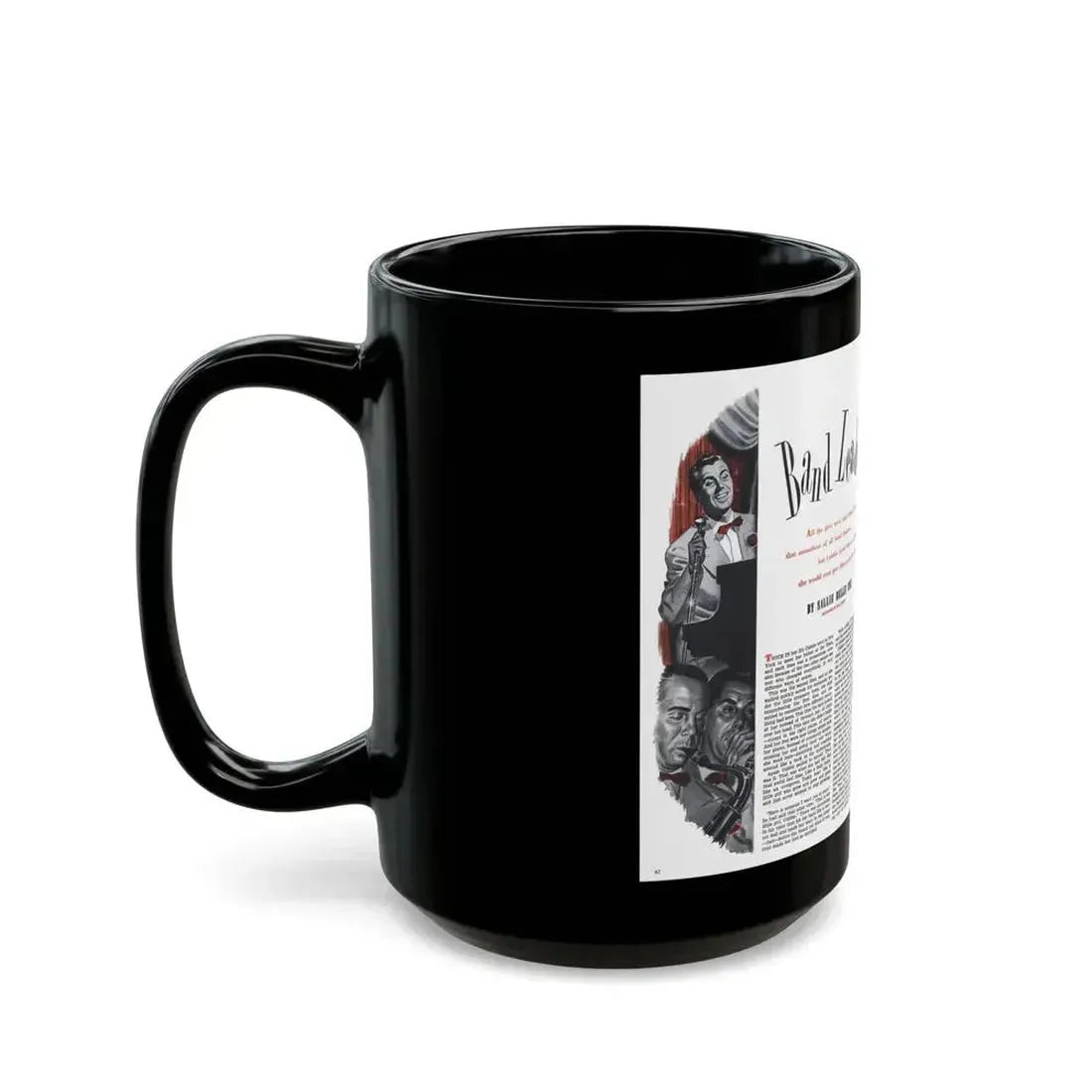 Band Leader, Cosmopolitan, January 1944 - Black Coffee Mug - Go Mug Yourself