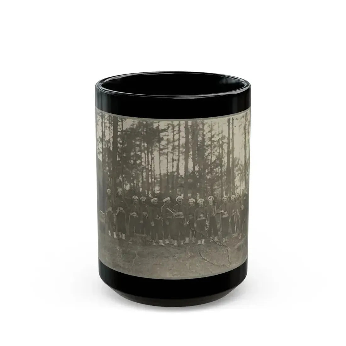 Band Of 114th Pa. Infantry, Brandy Station, Va., Apr. 1864 (U.S. Civil War) Black Coffee Mug 15oz - Go Mug Yourself