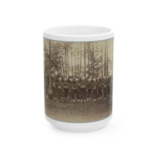 Band Of 114th Pennsylvania Infantry In Front Of Petersburg, Va., August, 1864 (U.S. Civil War) White Coffee Mug 15oz - Go Mug Yourself