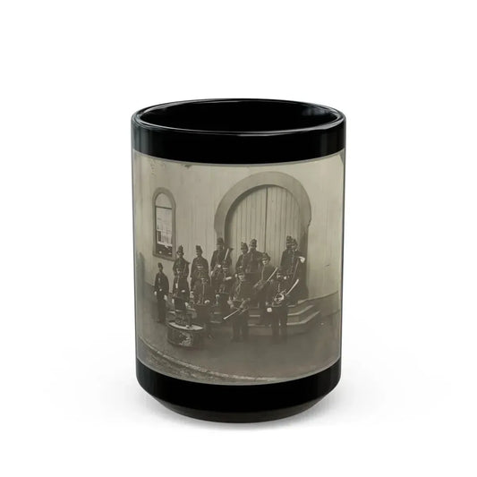 Band Of 9th & 10th Veterans Reserve Corps, Wash. D.C. Apr. 1865 (U.S. Civil War) Black Coffee Mug 15oz - Go Mug Yourself