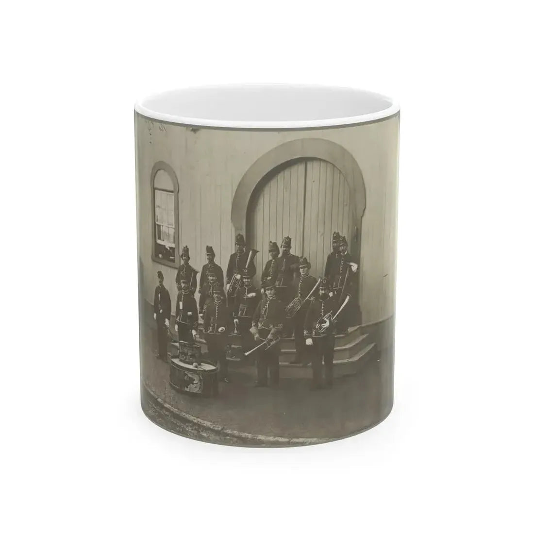 Band Of 9th & 10th Veterans Reserve Corps, Wash. D.C. Apr. 1865 (U.S. Civil War) White Coffee Mug 11oz - Go Mug Yourself