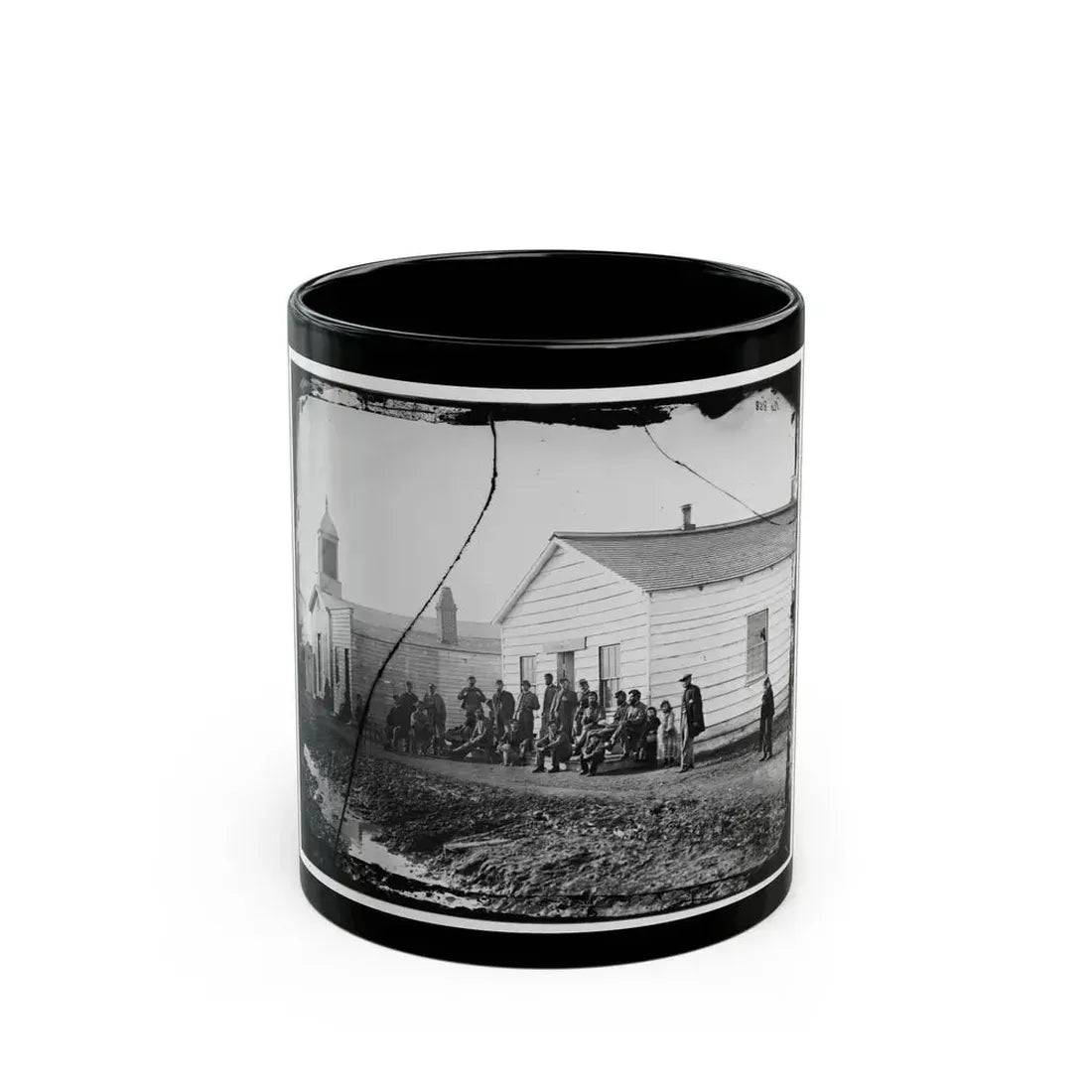 Band Quarters Of 9th Or 10th Veteran Reserve Corp. Wash. D.C., April 1865. (U.S. Civil War) Black Coffee Mug 11oz - Go Mug Yourself