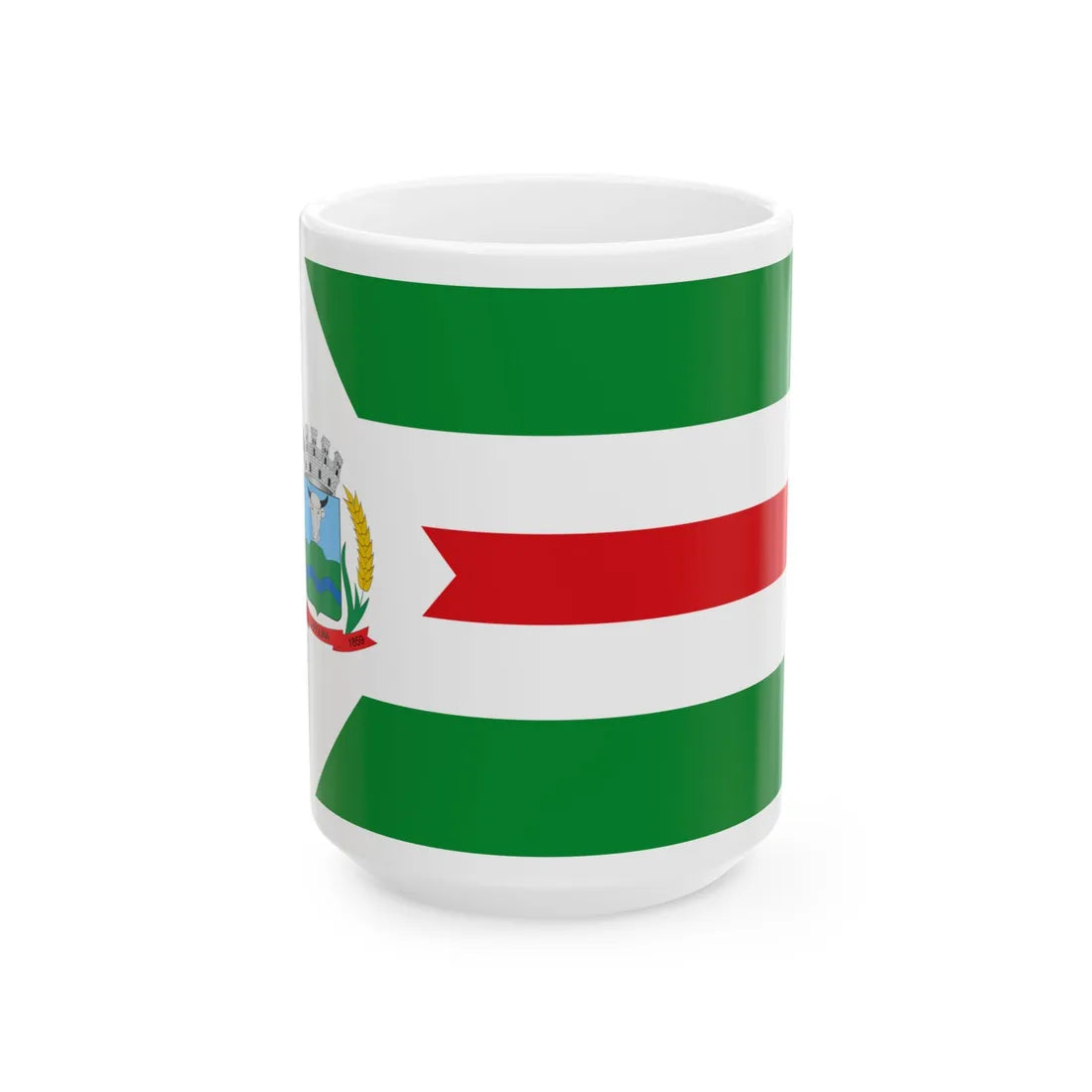 Bandeira de Carolina - MA (Brazil) White Coffee Mug 15oz - Go Mug Yourself