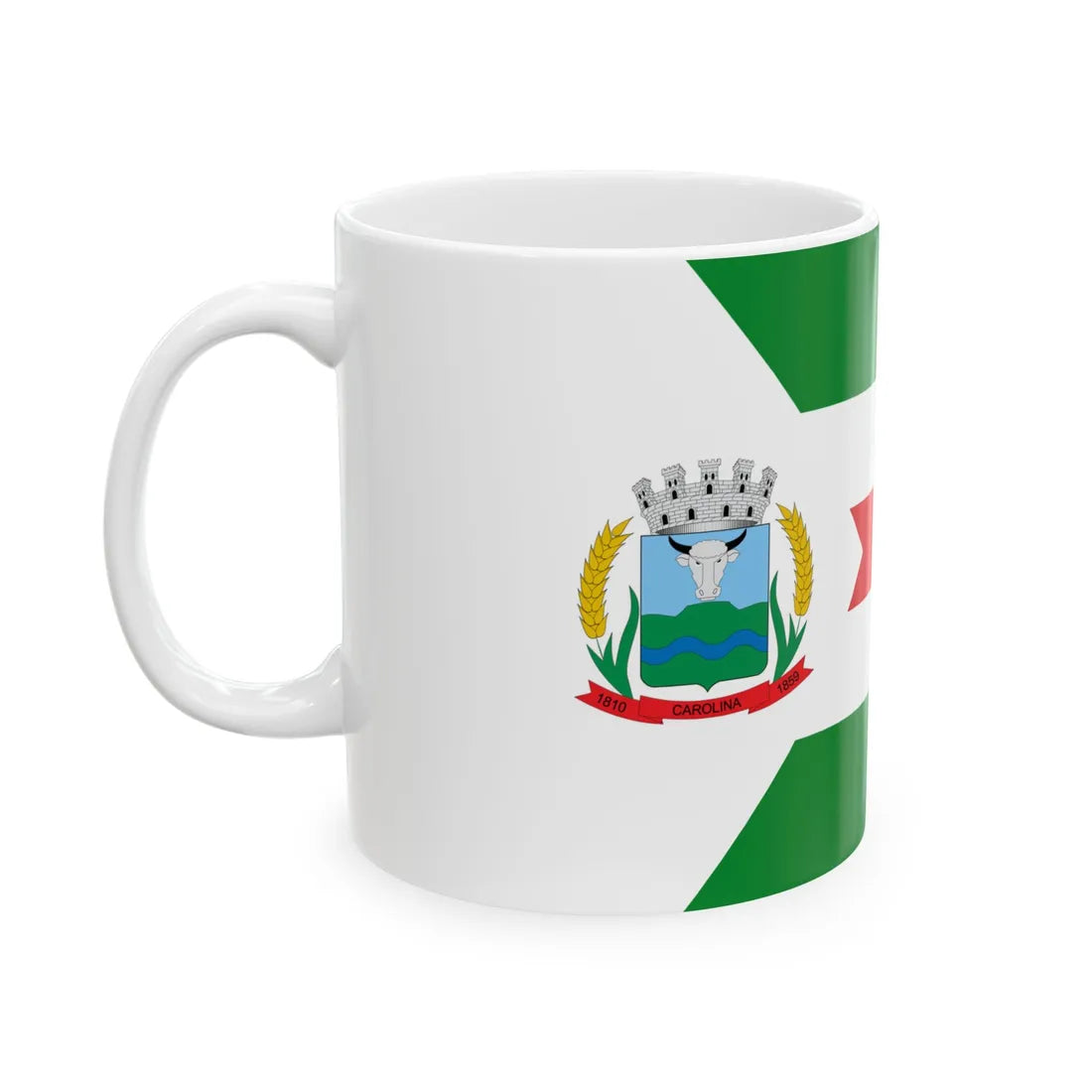 Bandeira de Carolina - MA (Brazil) White Coffee Mug - Go Mug Yourself