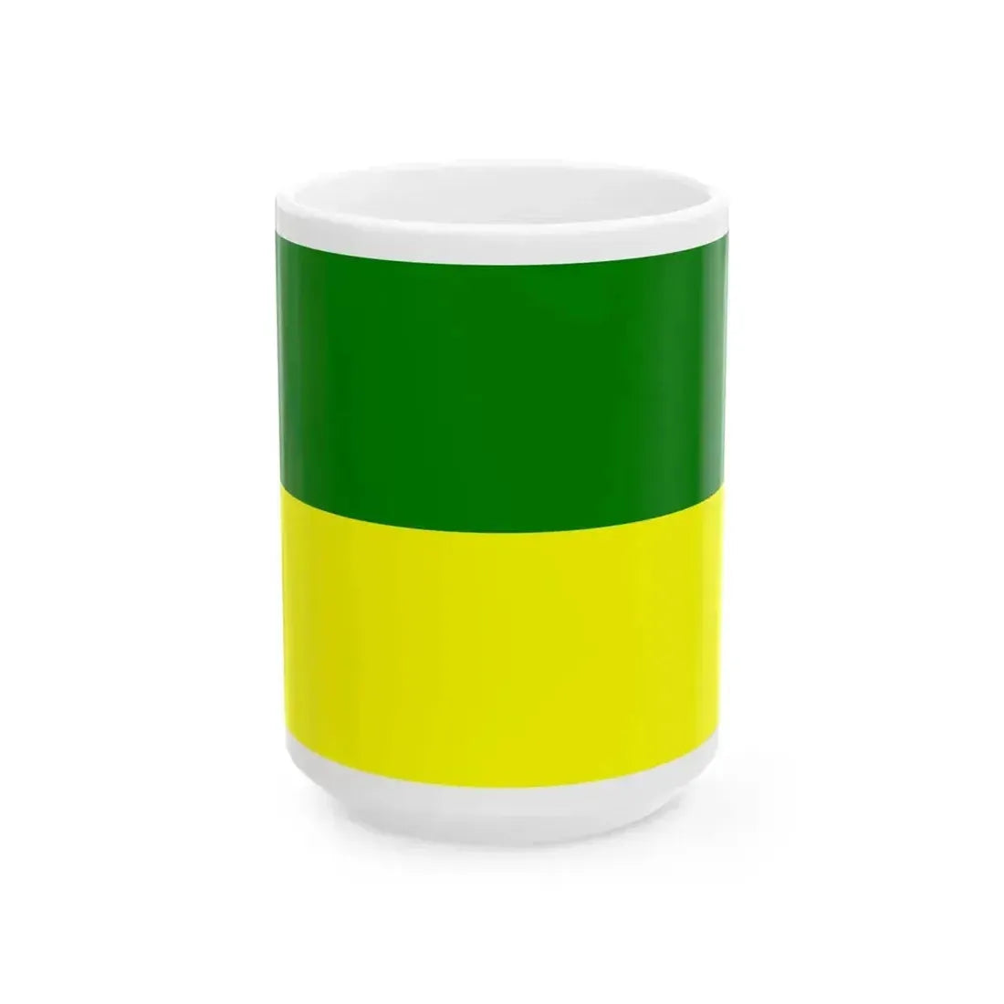 Bandera Canton San Fernando (Ecuador) White Coffee Mug 15oz - Go Mug Yourself
