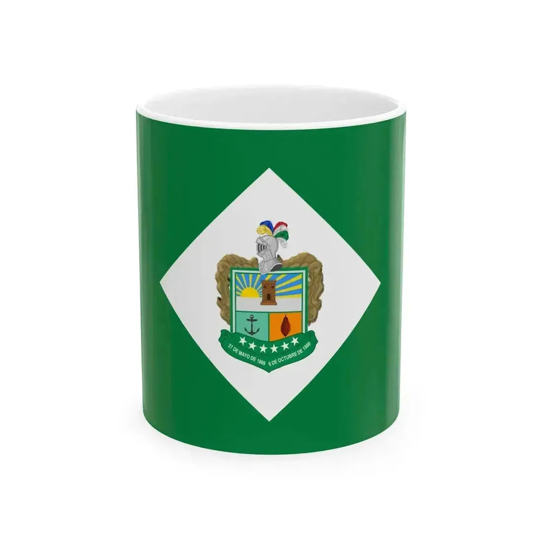 Bandera de Babahoyo (Ecuador) White Coffee Mug 11oz - Go Mug Yourself