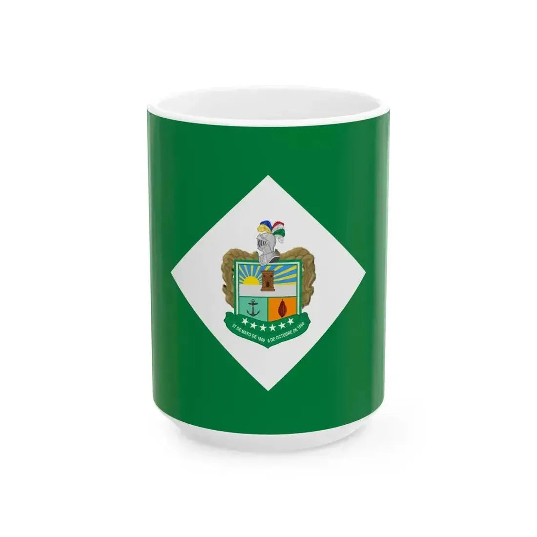 Bandera de Babahoyo (Ecuador) White Coffee Mug 15oz - Go Mug Yourself