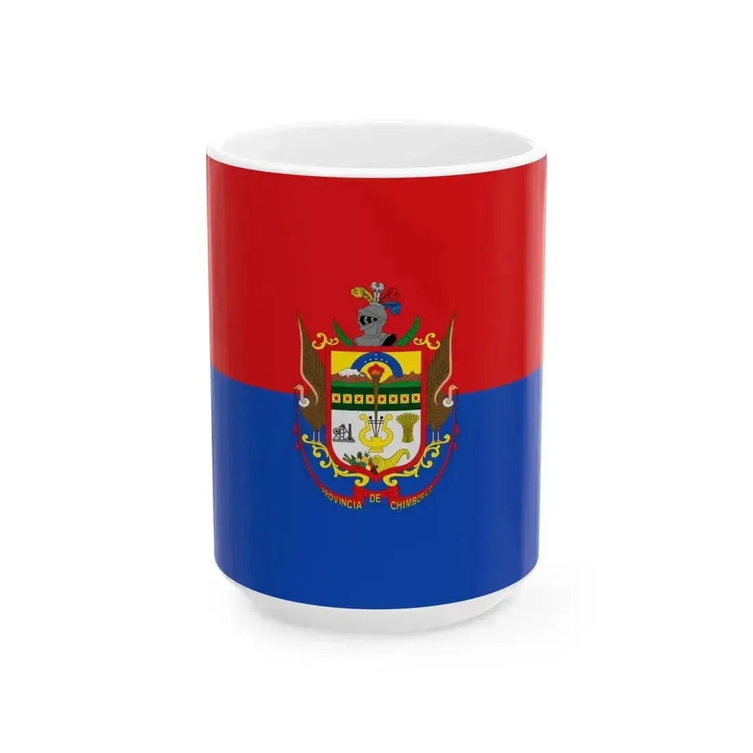 Bandera de Chimborazo (Ecuador) White Coffee Mug 15oz - Go Mug Yourself