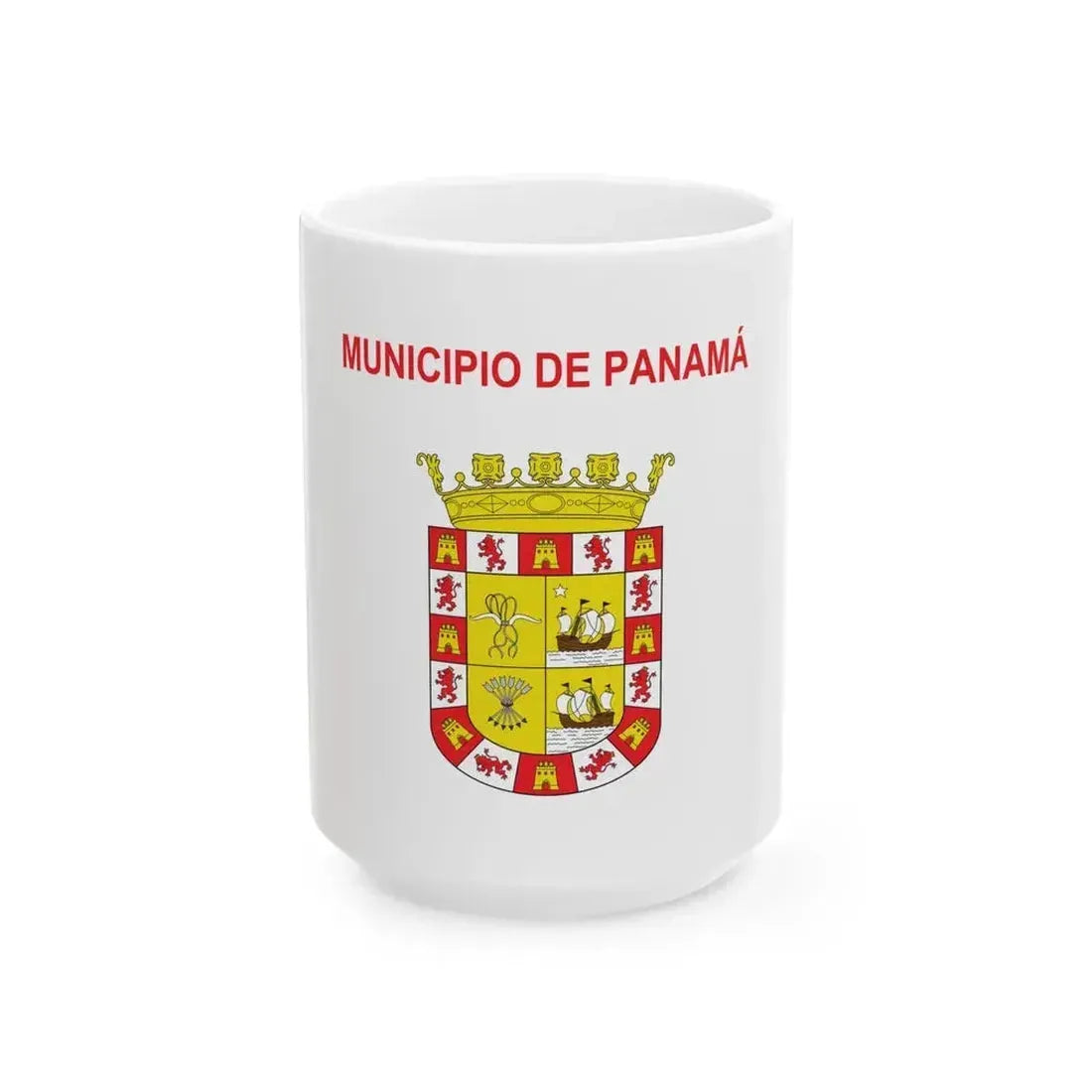 Bandera de Ciudad de Panama (Panama) White Coffee Mug 15oz - Go Mug Yourself