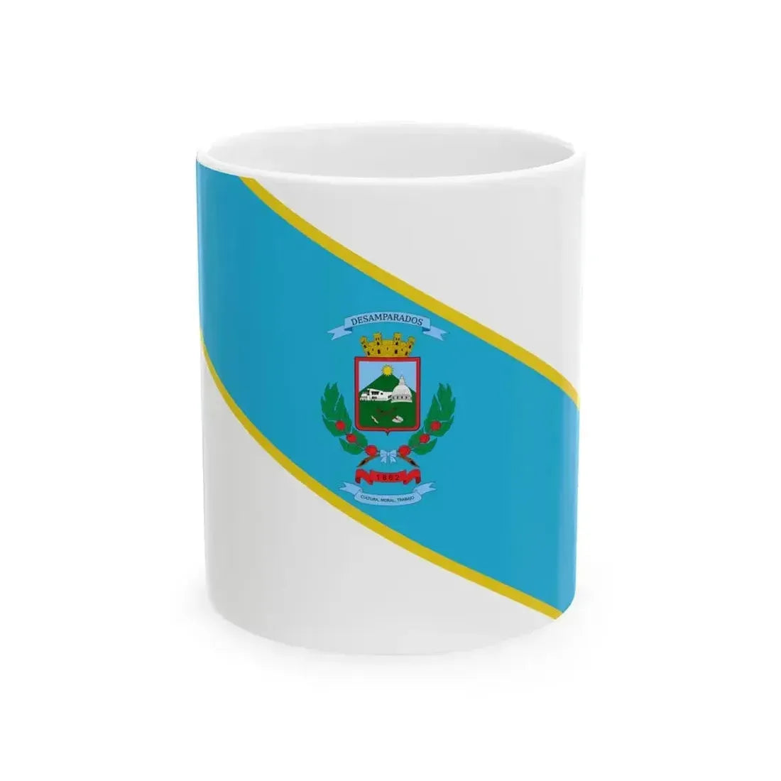 Bandera de Desamparados (Costa Rica) White Coffee Mug 11oz - Go Mug Yourself