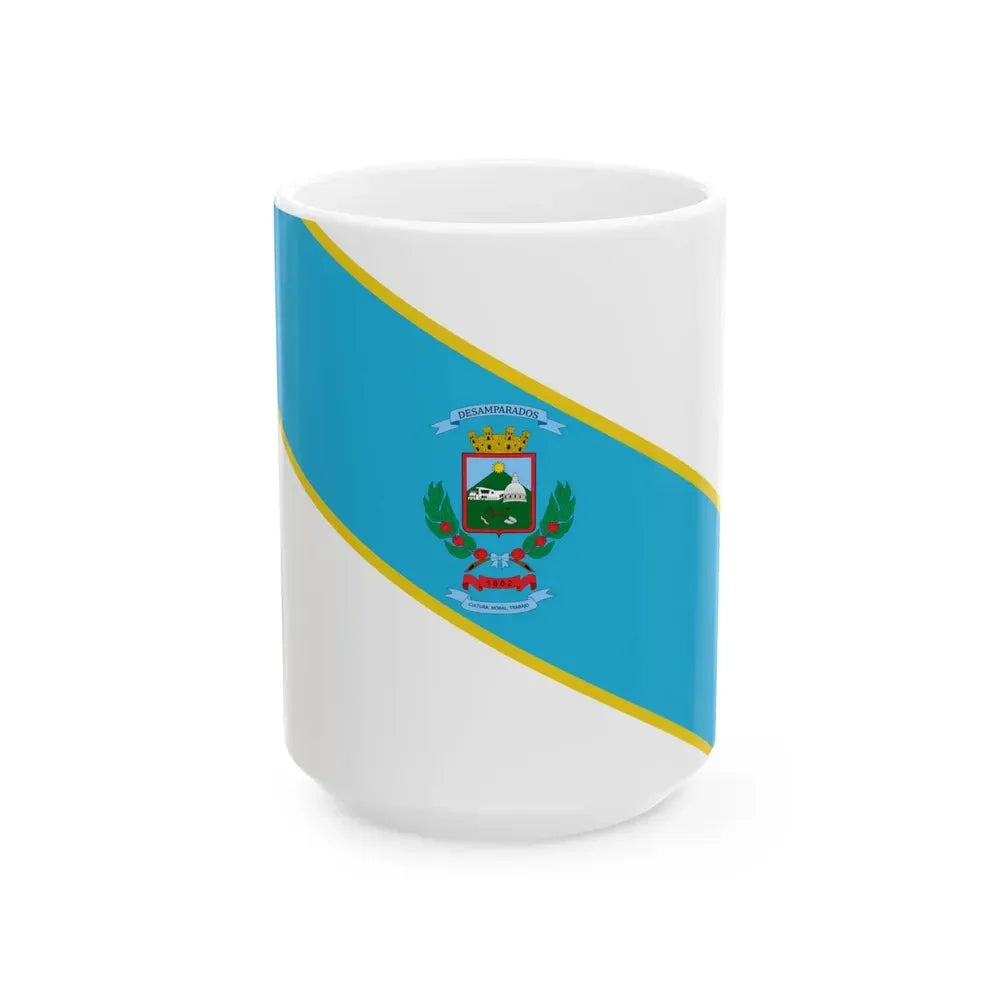 Bandera de Desamparados (Costa Rica) White Coffee Mug 15oz - Go Mug Yourself