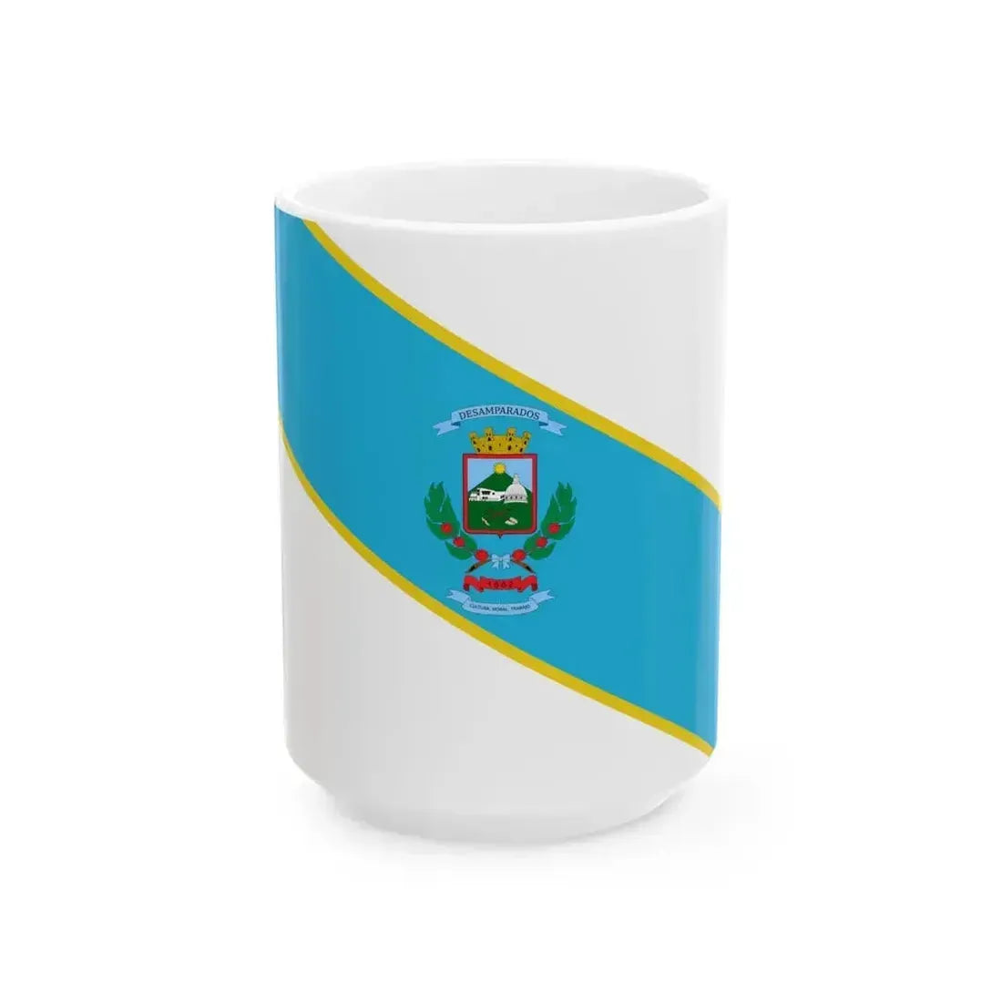 Bandera de Desamparados (Costa Rica) White Coffee Mug 15oz - Go Mug Yourself