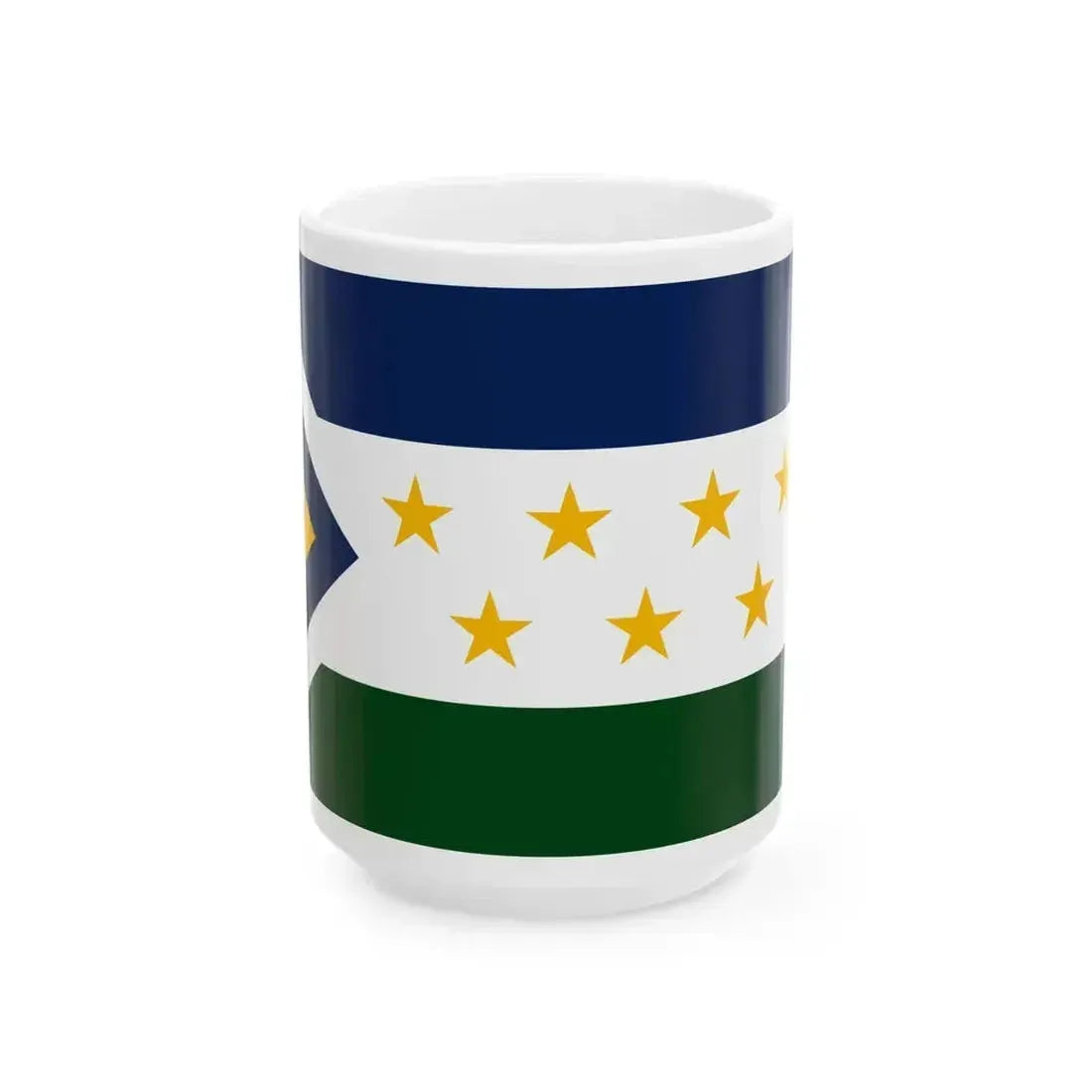 Bandera de Grecia Costa Rica (Costa Rica) White Coffee Mug 15oz - Go Mug Yourself