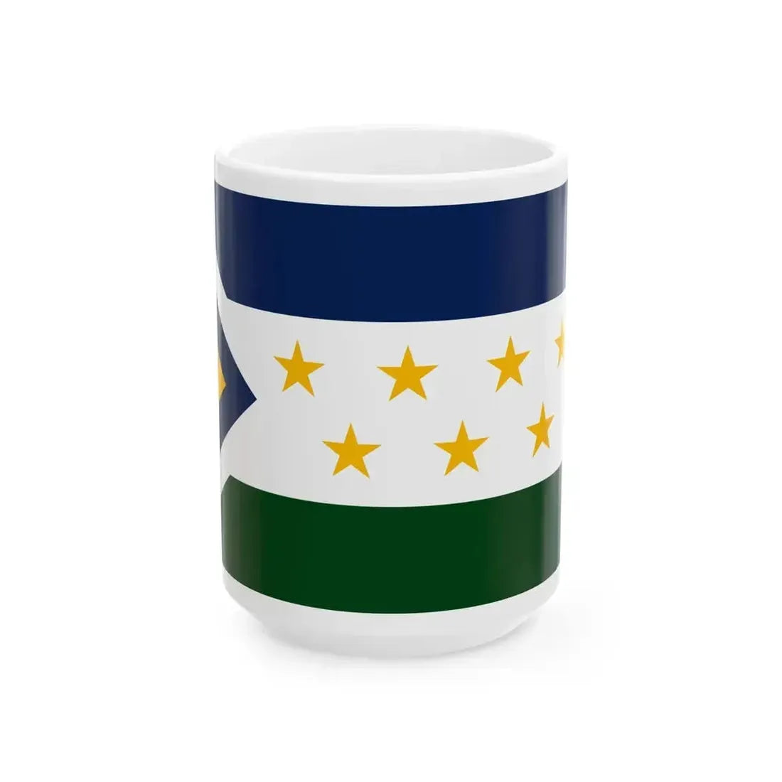 Bandera de Grecia Costa Rica (Costa Rica) White Coffee Mug 15oz - Go Mug Yourself