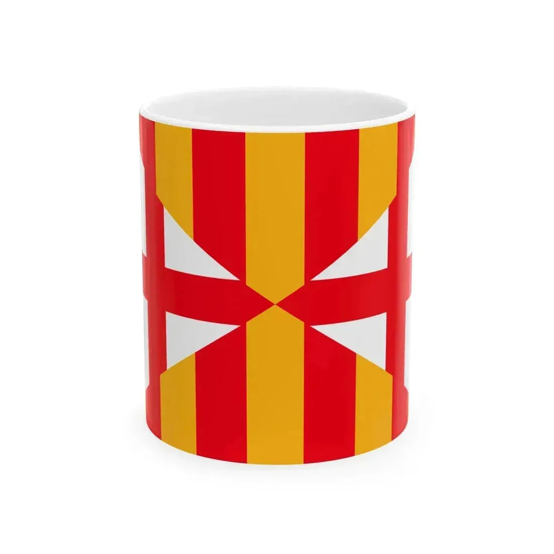Bandera de la Cerdanya (France) White Coffee Mug 11oz - Go Mug Yourself