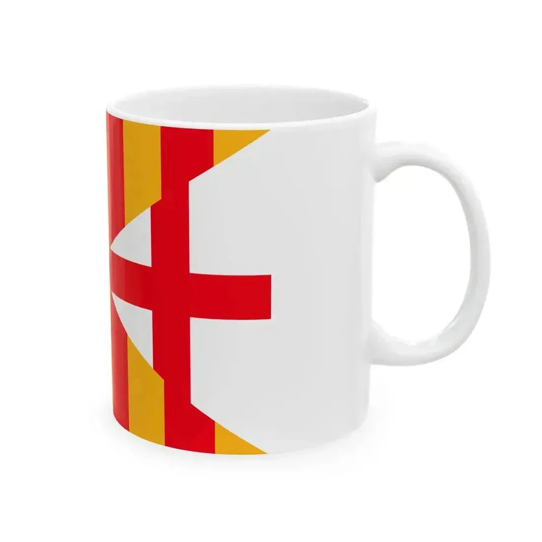 Bandera de la Cerdanya (France) White Coffee Mug - Go Mug Yourself