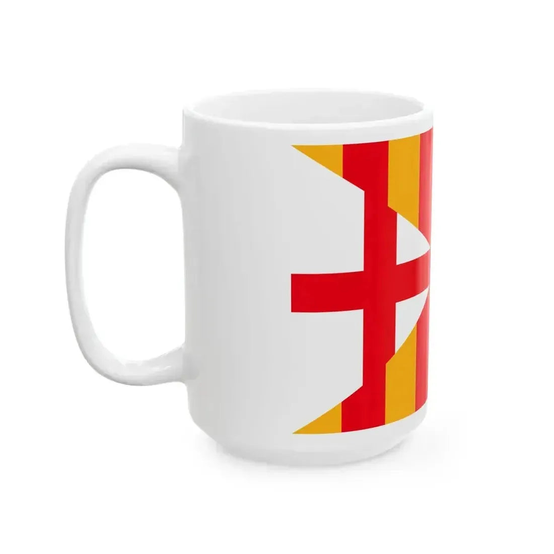 Bandera de la Cerdanya (France) White Coffee Mug - Go Mug Yourself