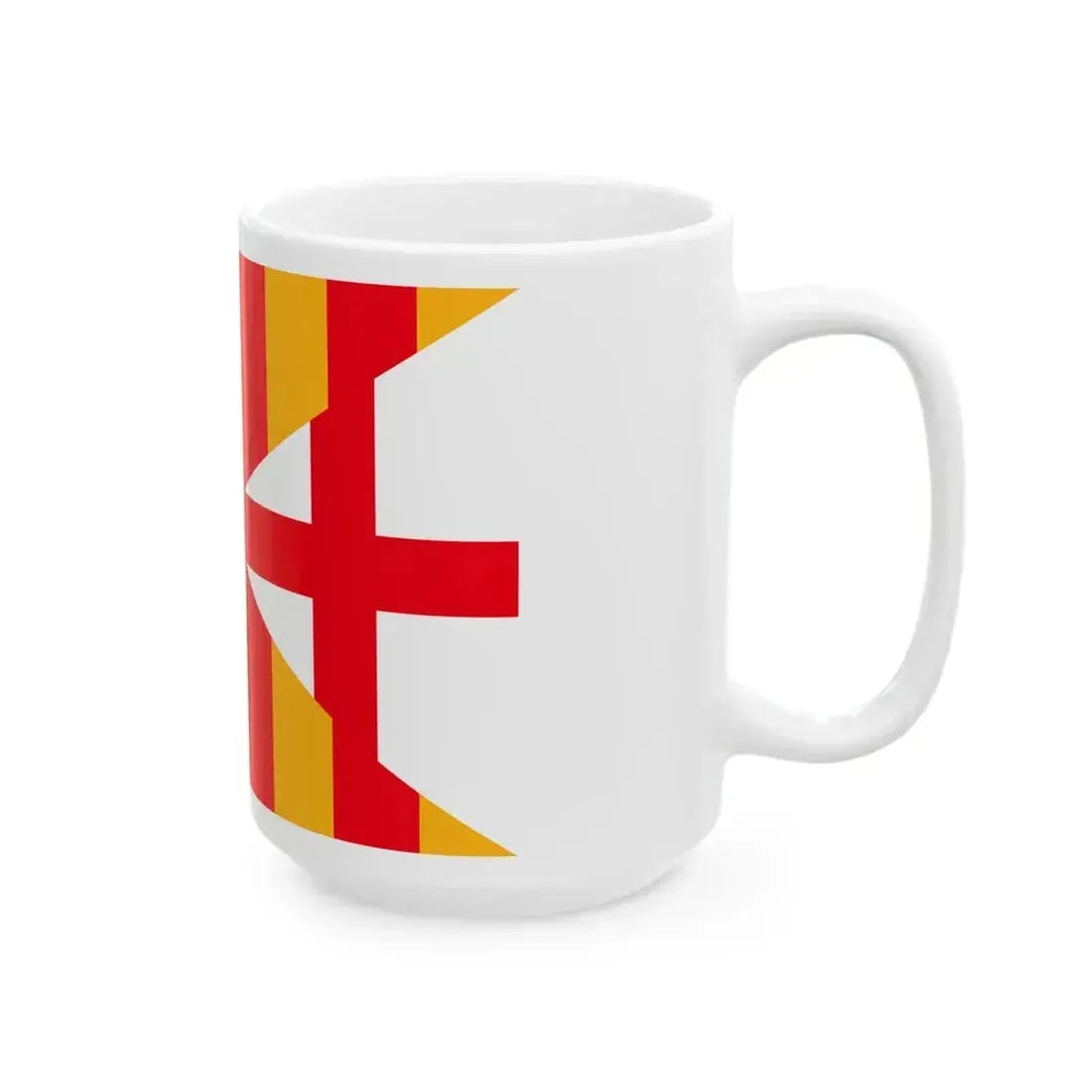 Bandera de la Cerdanya (France) White Coffee Mug - Go Mug Yourself