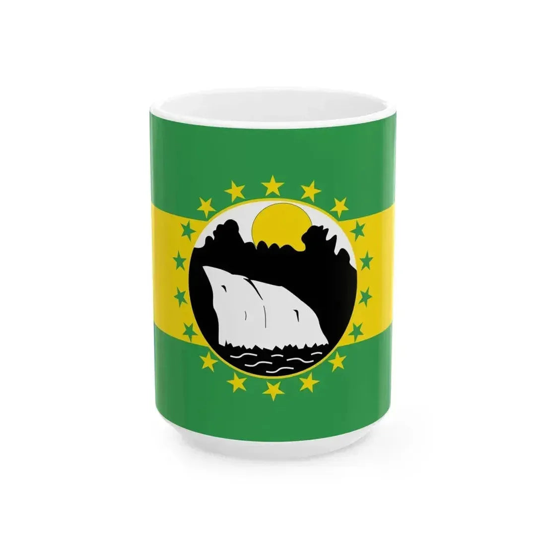 Bandera de La Chorrera (Panama) White Coffee Mug 15oz - Go Mug Yourself