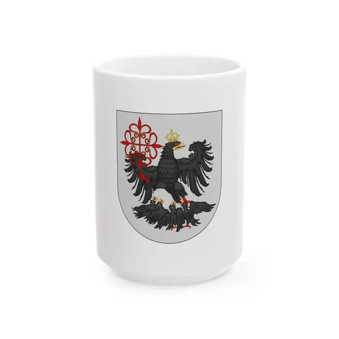 Bandera de la Ciudad de Buenos Aires 1980 (Argentina) White Coffee Mug 15oz - Go Mug Yourself