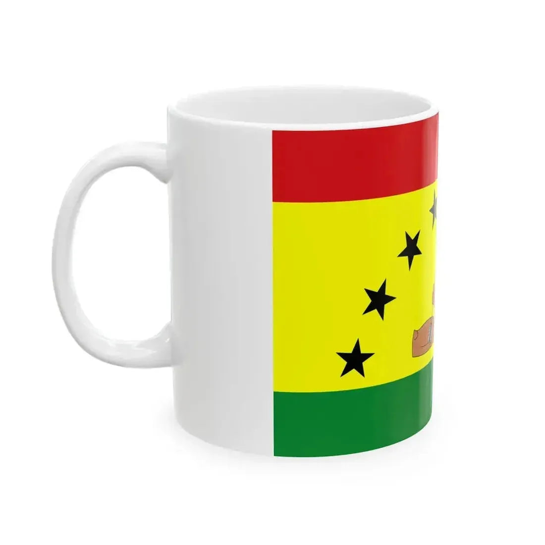 Bandera de la Comarca Guna Yala (Panama) White Coffee Mug - Go Mug Yourself
