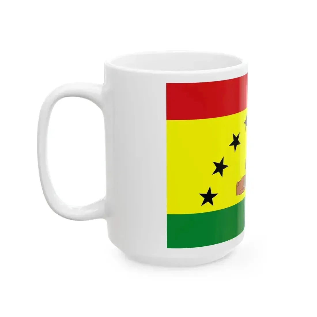 Bandera de la Comarca Guna Yala (Panama) White Coffee Mug - Go Mug Yourself