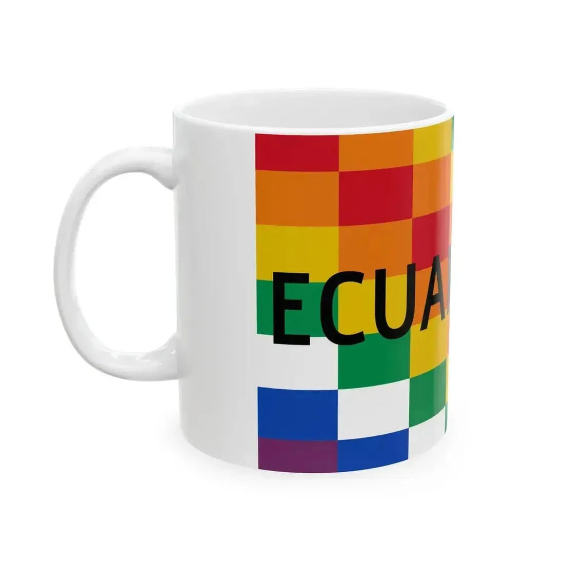 Bandera de la Ecuarunari (Ecuador) White Coffee Mug - Go Mug Yourself