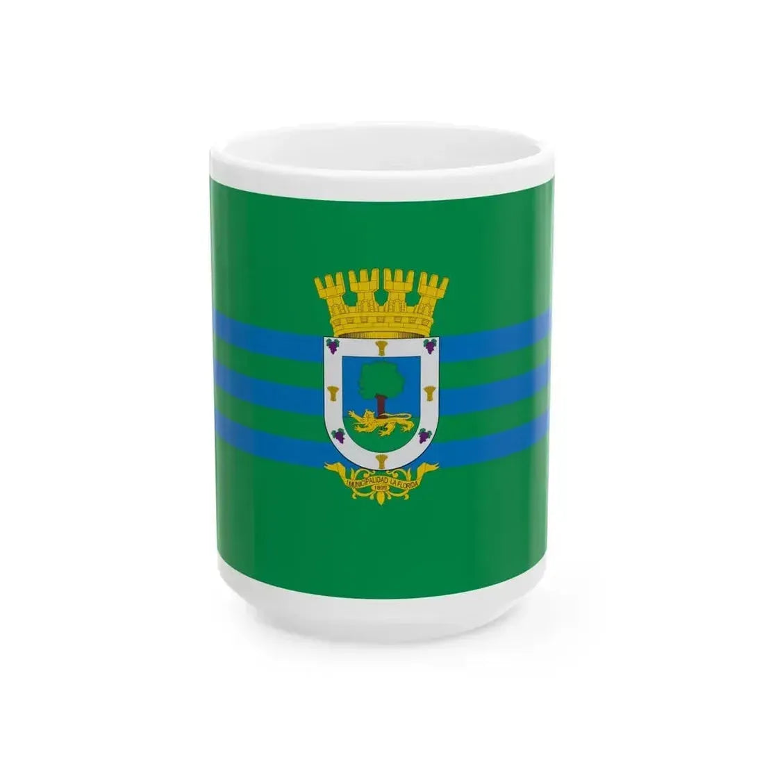 Bandera de La Florida Chile (Chile) White Coffee Mug 15oz - Go Mug Yourself