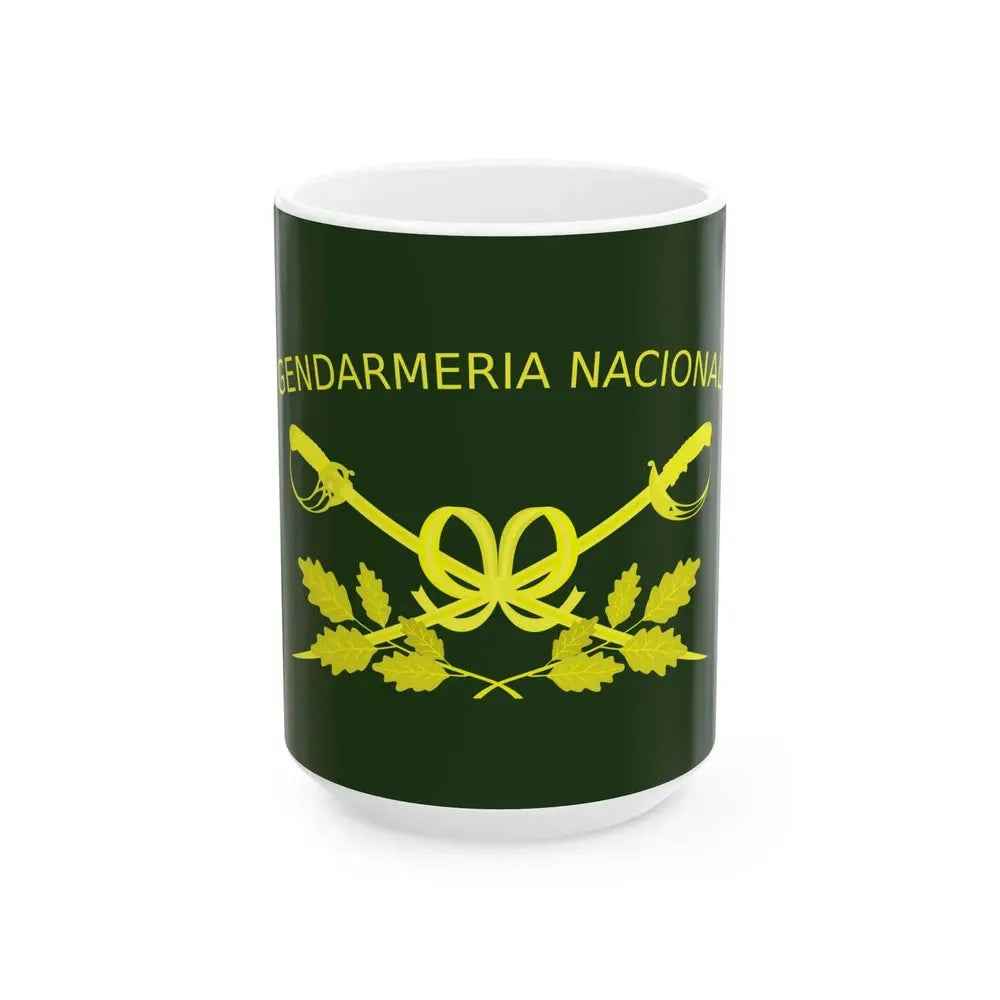 Bandera de la Gendarmeria Argentina II (Argentina) White Coffee Mug 15oz - Go Mug Yourself