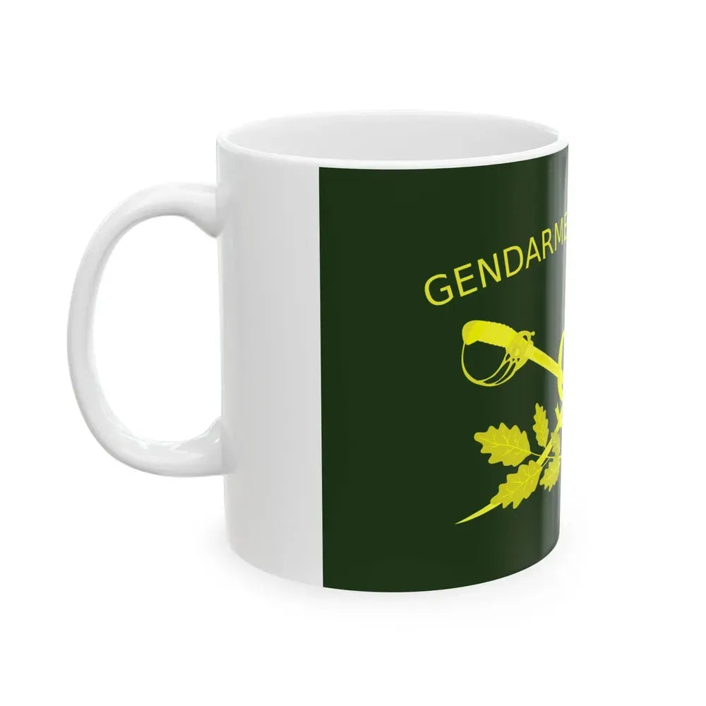 Bandera de la Gendarmeria Argentina II (Argentina) White Coffee Mug - Go Mug Yourself