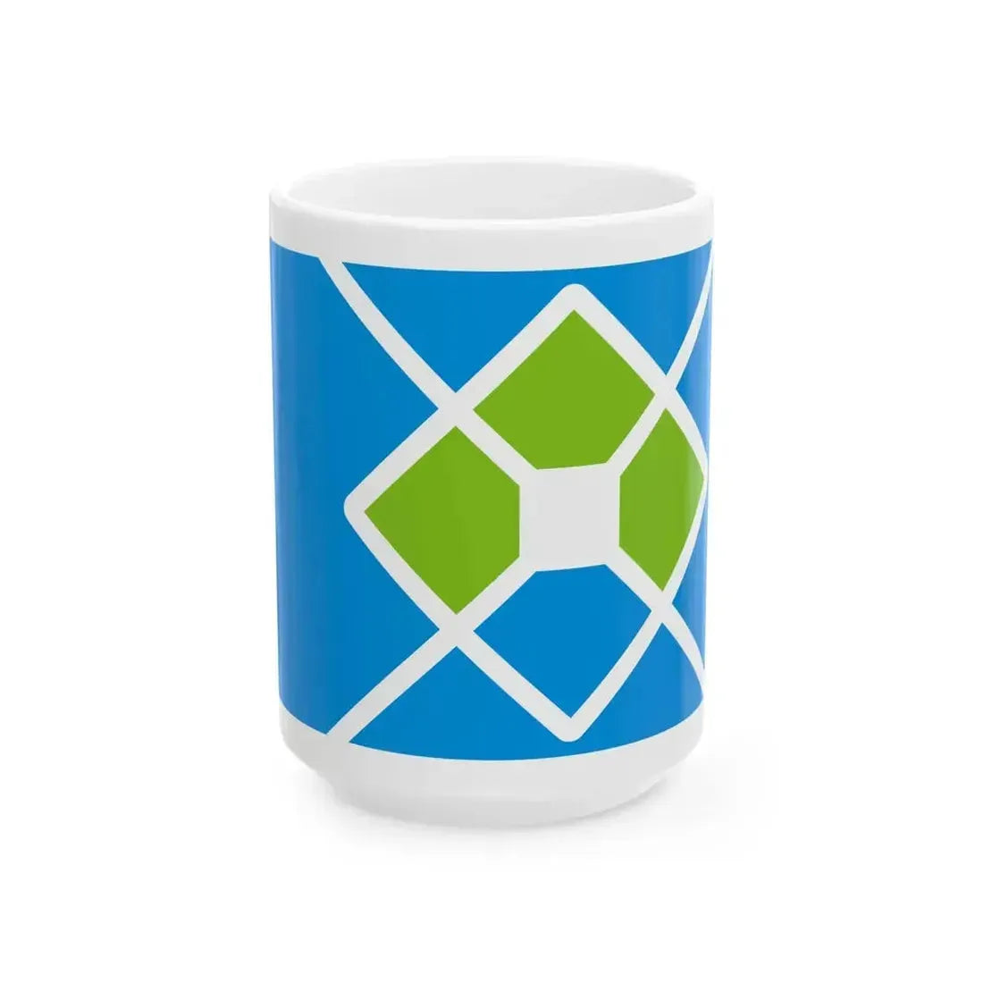 Bandera de La Plata (Argentina) White Coffee Mug 15oz - Go Mug Yourself