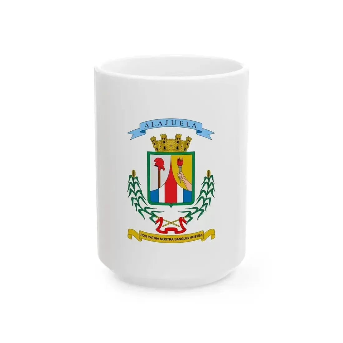 Bandera de la Provincia de Alajuela (Costa Rica) White Coffee Mug 15oz - Go Mug Yourself