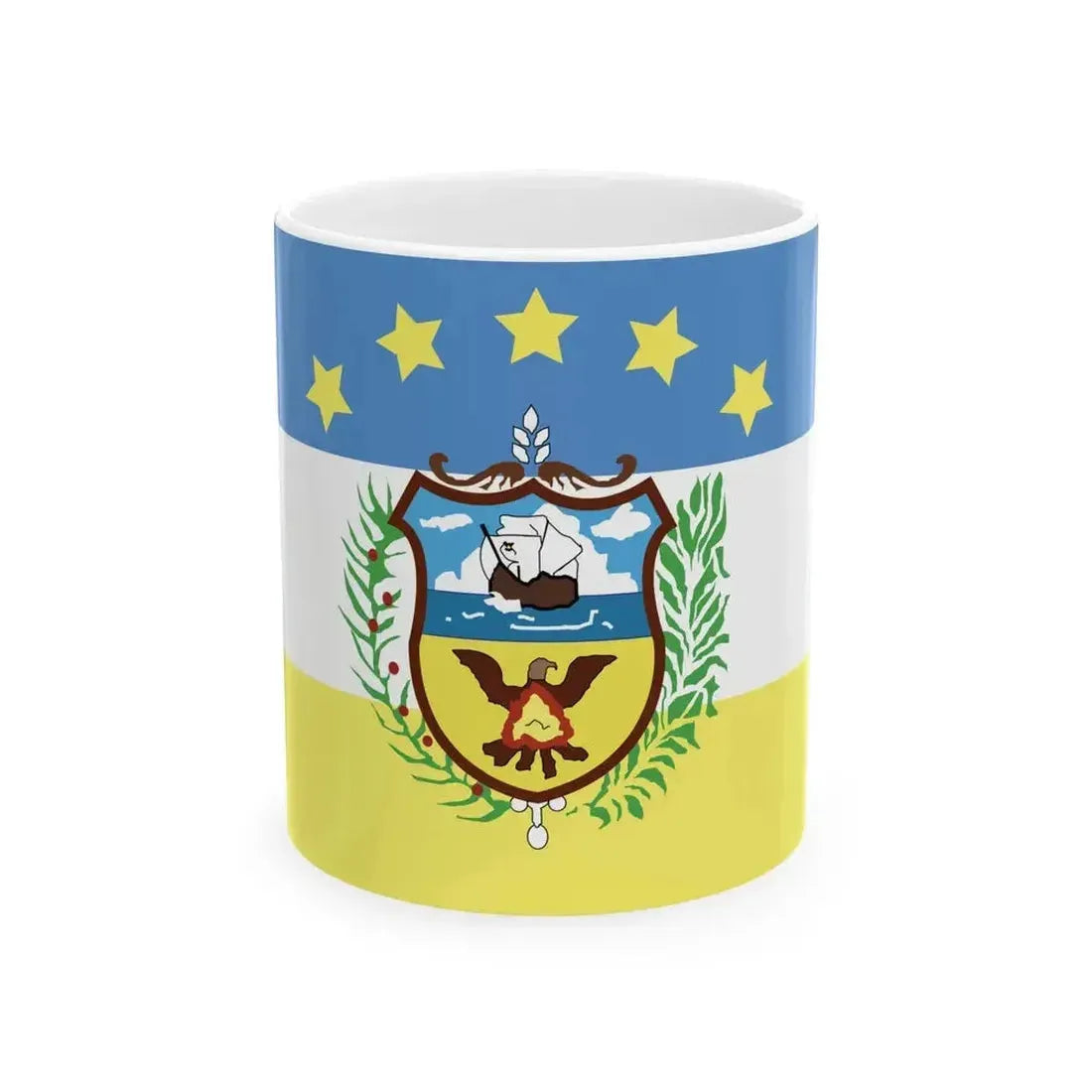 Bandera de la Provincia de Colon-Panama (Panama) White Coffee Mug 11oz - Go Mug Yourself