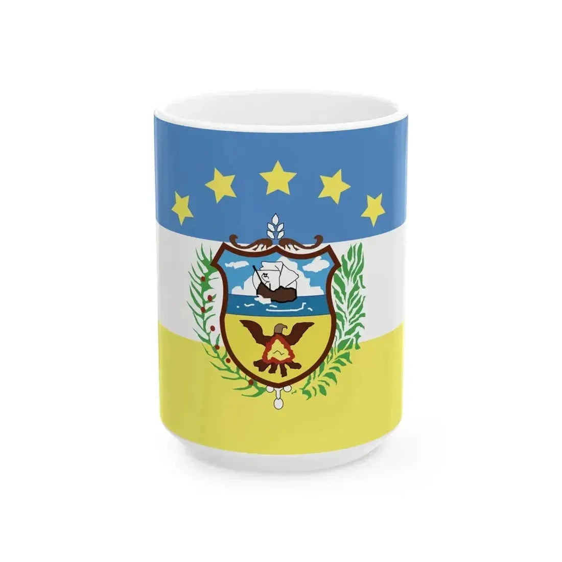 Bandera de la Provincia de Colon-Panama (Panama) White Coffee Mug 15oz - Go Mug Yourself