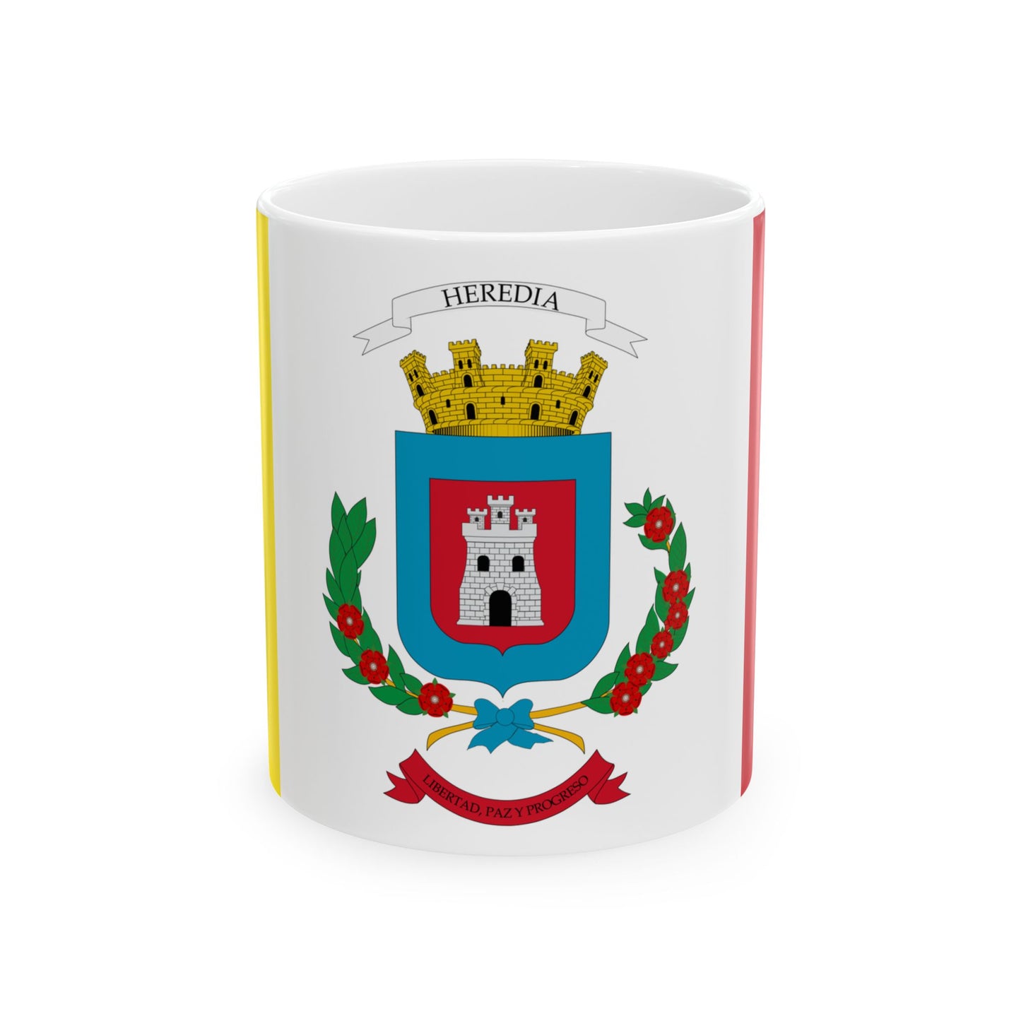 Bandera de la Provincia de Heredia (Costa Rica) White Coffee Mug-11oz-Go Mug Yourself
