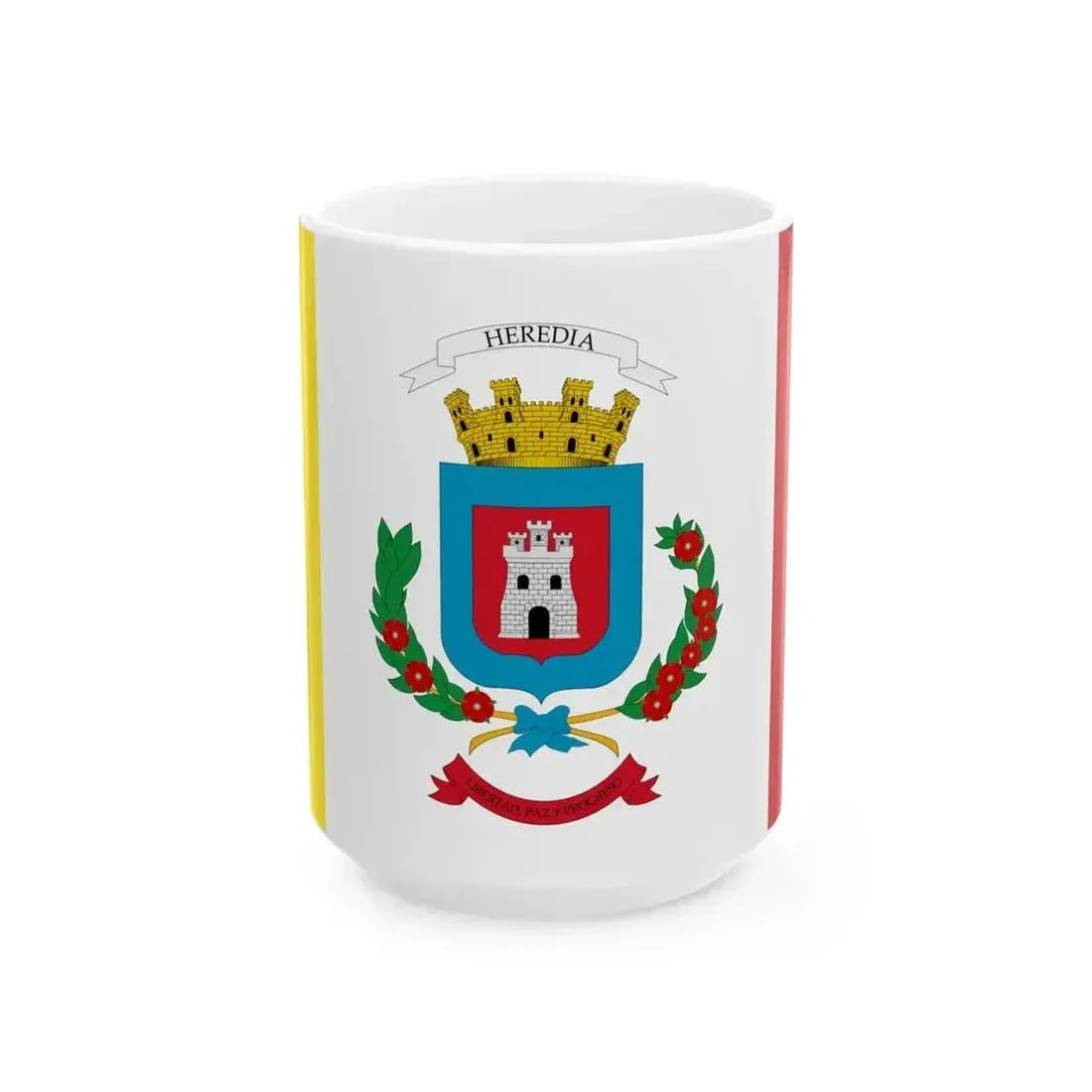 Bandera de la Provincia de Heredia (Costa Rica) White Coffee Mug 15oz - Go Mug Yourself