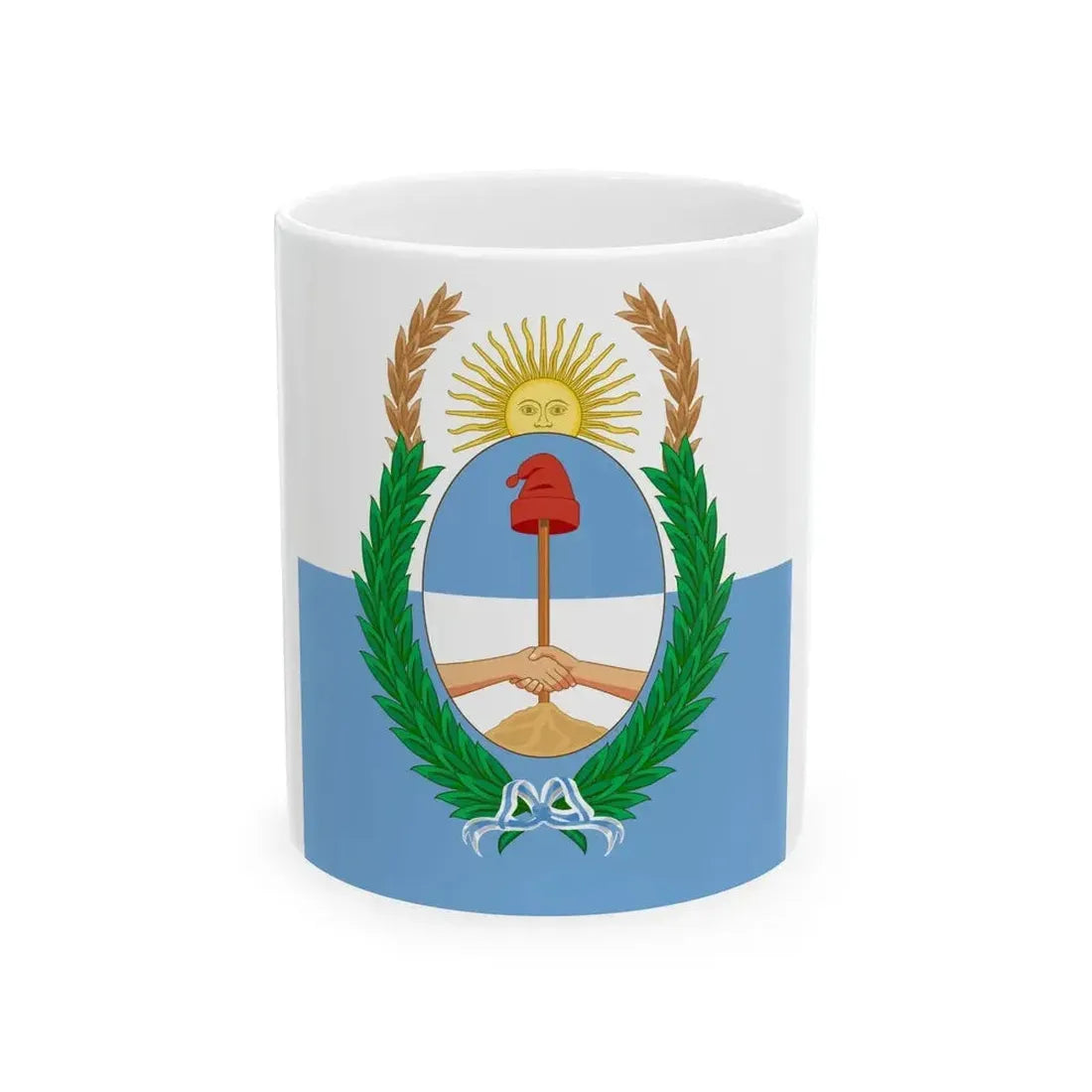 Bandera de la Provincia de Mendoza (Argentina) White Coffee Mug 11oz - Go Mug Yourself