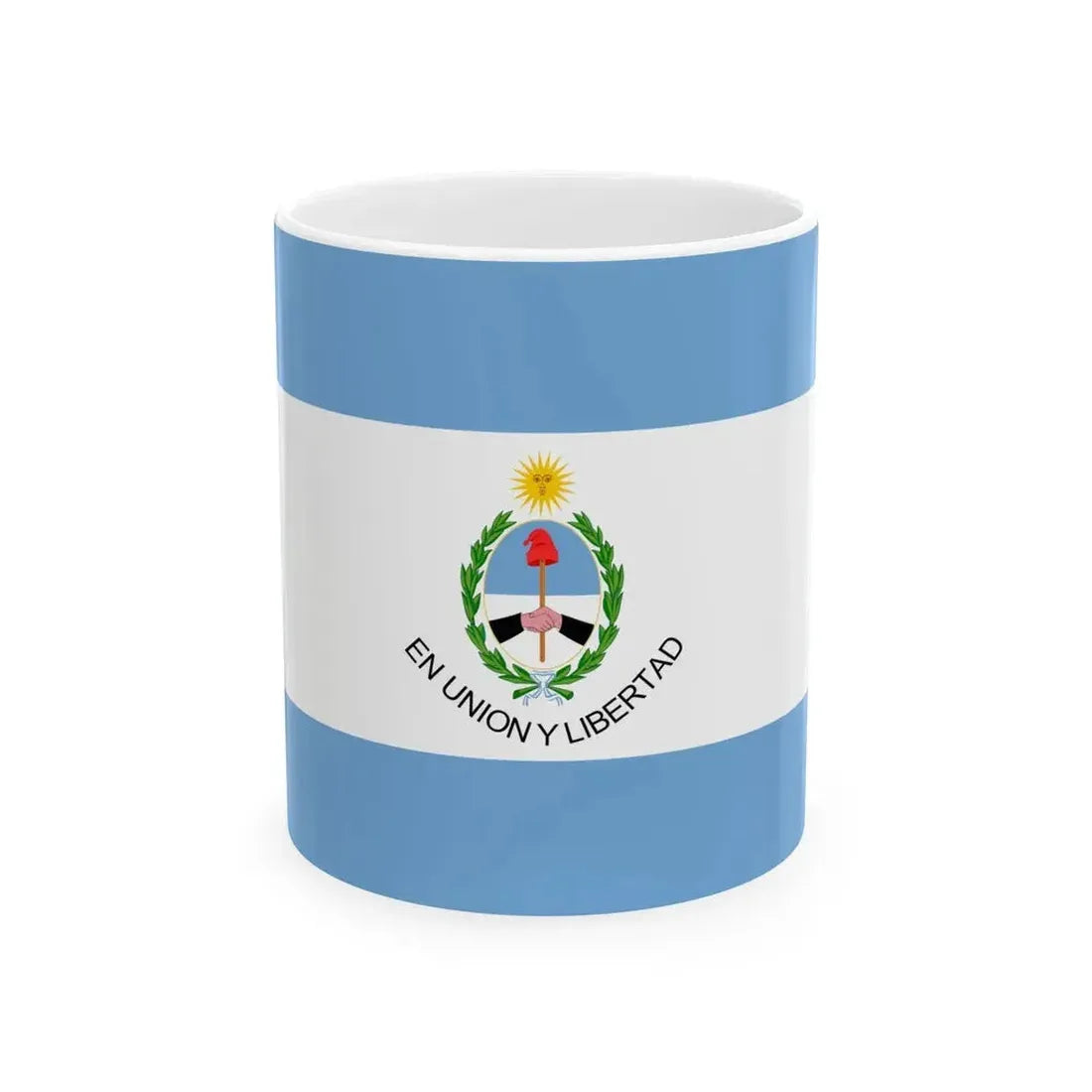 Bandera de la Provincia de San Juan (Argentina) White Coffee Mug 11oz - Go Mug Yourself