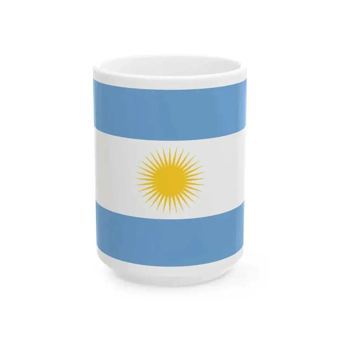 Bandera de la Provincia de San Juan reverso (Argentina) White Coffee Mug 15oz - Go Mug Yourself