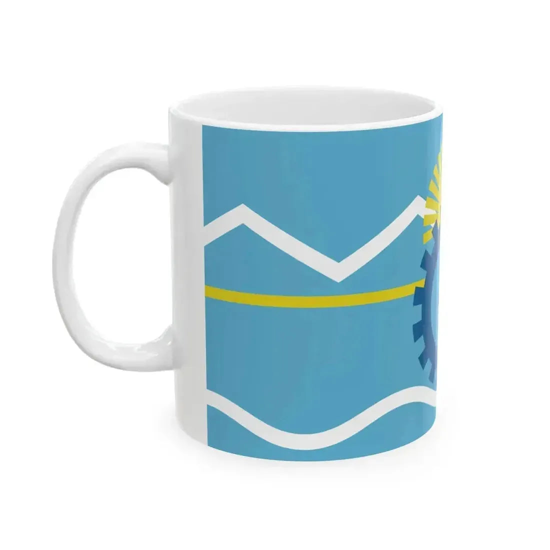 Bandera de la Provincia del Chubut (Argentina) White Coffee Mug - Go Mug Yourself