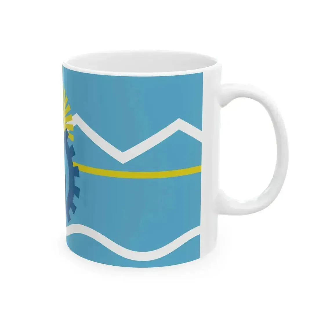 Bandera de la Provincia del Chubut (Argentina) White Coffee Mug - Go Mug Yourself