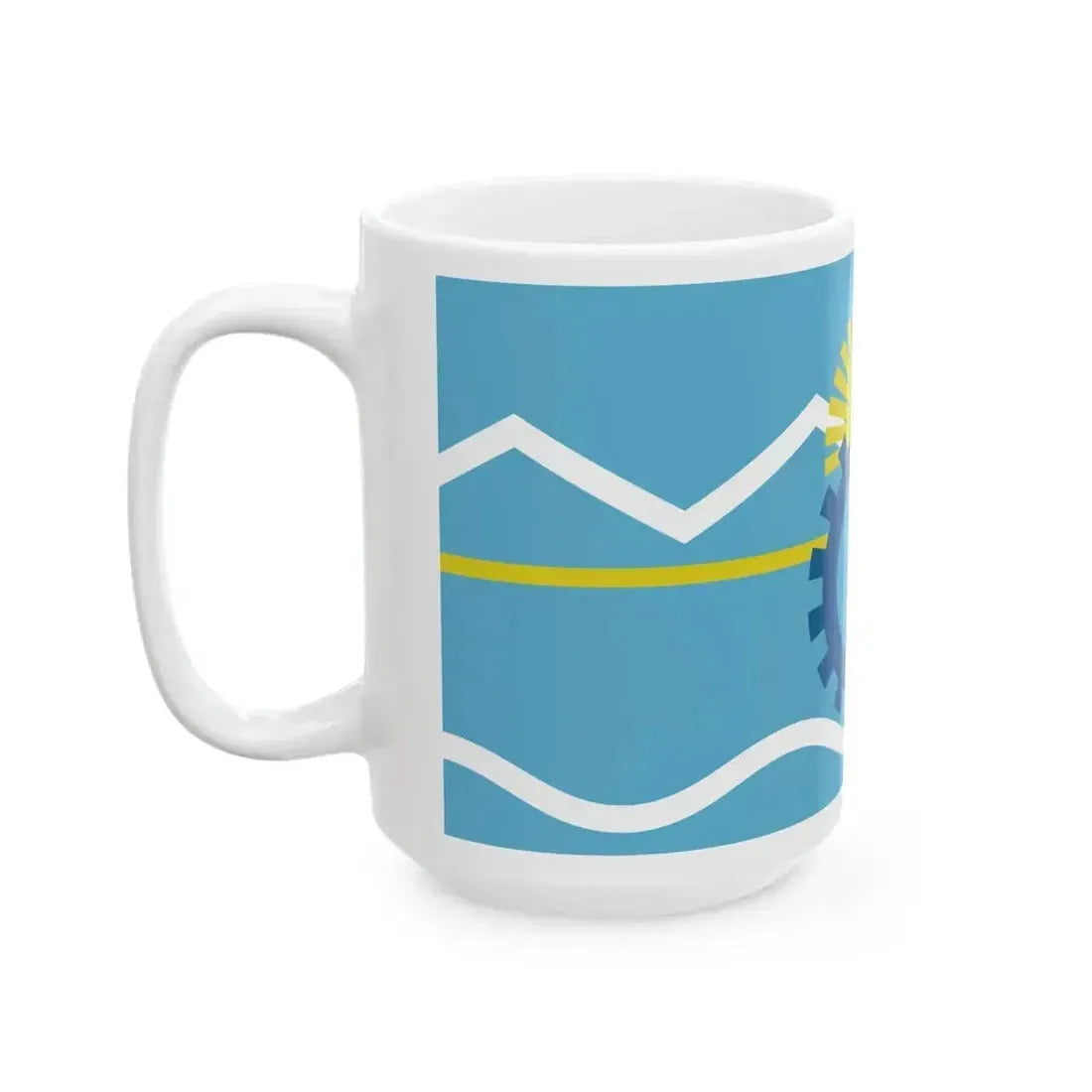 Bandera de la Provincia del Chubut (Argentina) White Coffee Mug - Go Mug Yourself