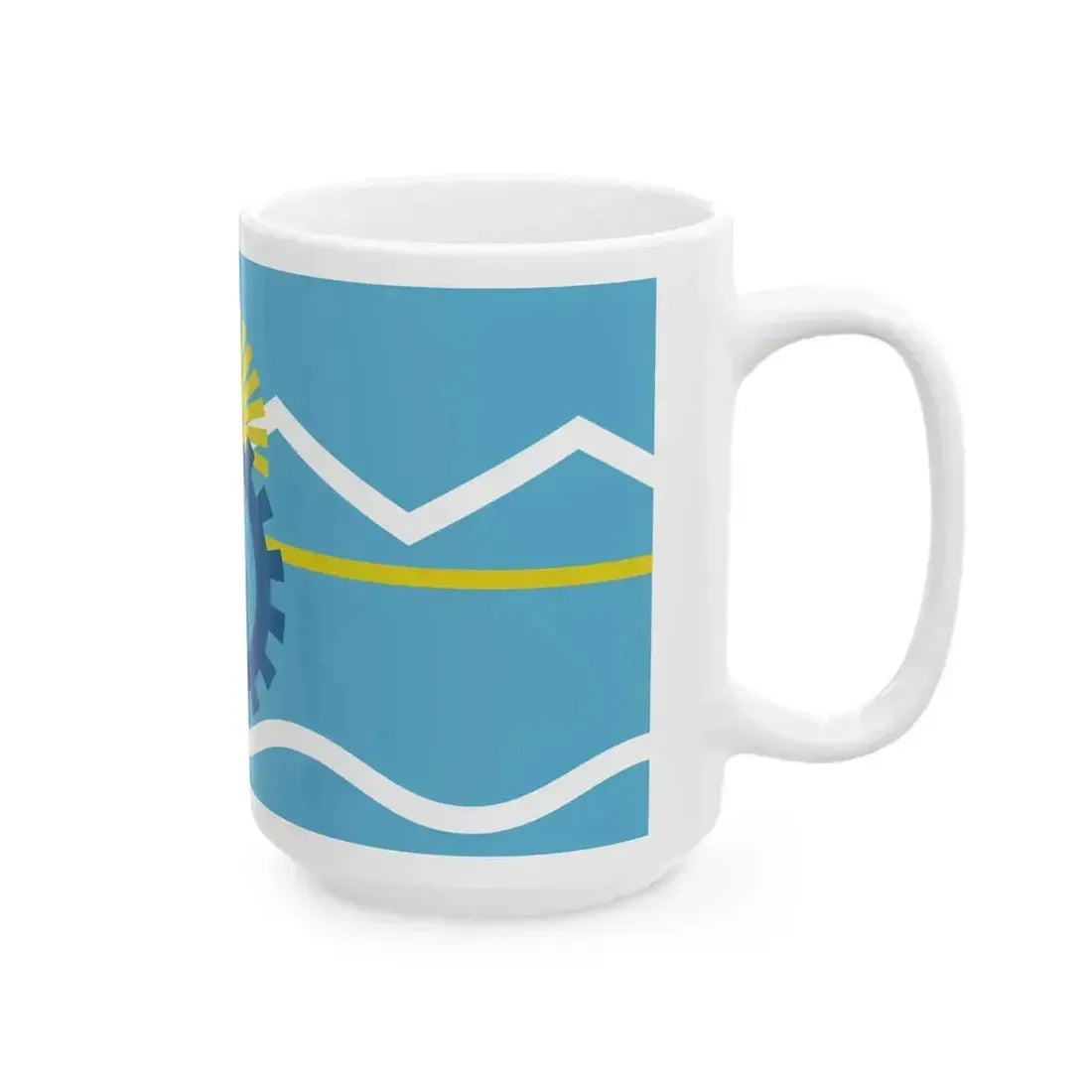 Bandera de la Provincia del Chubut (Argentina) White Coffee Mug - Go Mug Yourself